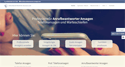 Desktop Screenshot of anrufbeantworter-ansage.com