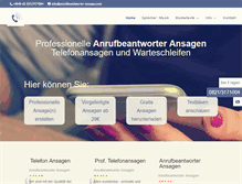 Tablet Screenshot of anrufbeantworter-ansage.com